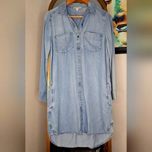 Light Blue Denim Shirt Dress